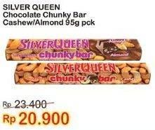 Promo Harga SILVER QUEEN Chunky Bar Cashew, Almonds 95 gr - Indomaret