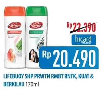Promo Harga Lifebuoy Shampoo Anti Hair Fall, Strong Shiny 170 ml - Hypermart