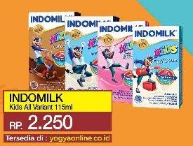 Promo Harga INDOMILK Susu UHT Kids All Variants 115 ml - Yogya