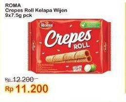 Promo Harga Roma Crepes Roll Kelapa Wijen per 9 pcs 7 gr - Indomaret