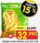 Promo Harga FROZENLAND French Fries Crinkle 1 kg - Superindo