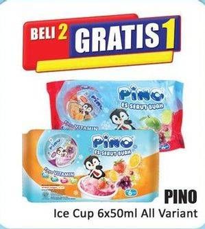 Promo Harga Pino Ice Cup per 6 pcs 65 gr - Hari Hari