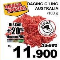 Promo Harga Daging Giling Sapi Spesial Australia per 100 gr - Giant