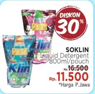Promo Harga SO KLIN Liquid Detergent 800 ml - Indomaret