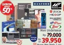 Promo Harga HANFORD/ MUSCLE FIT/ ZUCA/ HICOOP/ BALMORAL/ GT MAN/ RIDER Men Underwear  - LotteMart