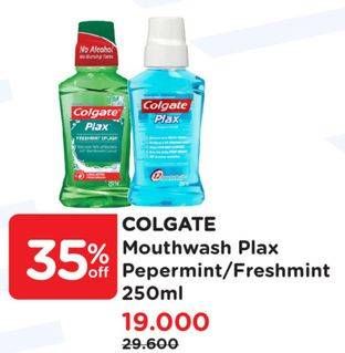 Promo Harga COLGATE Mouthwash Plax Fresh Mint, Peppermint 250 ml - Watsons