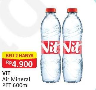 Promo Harga VIT Air Mineral per 2 botol 600 ml - Alfamart