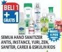 Promo Harga ANTIS/INSTANCE/YURI/ZEN/SANITER/CAREX/ESKULIN Semua Hand Sanitizer  - Hypermart