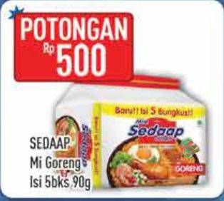 Promo Harga SEDAAP Mie Goreng per 5 pcs 90 gr - Hypermart