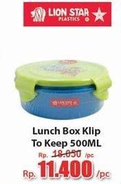 Promo Harga LION STAR Lunch Box Klip To Keep 500 ml - Hari Hari