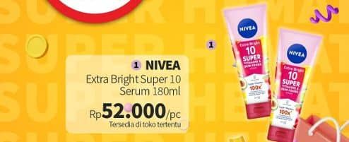 Promo Harga Nivea Extra Bright 10 Super Vitamins & Skin Food Serum 180 ml - Guardian