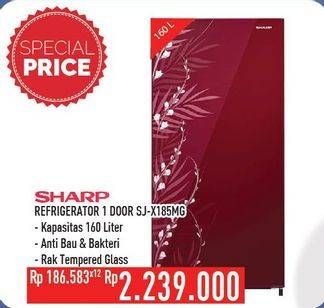 Promo Harga SHARP SJ-X185MG | Kulkas 1 Pintu  - Hypermart