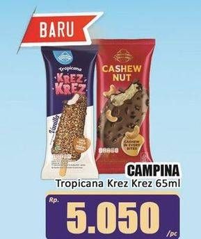Promo Harga Campina Tropicana Krez-Krez Vanilla 65 ml - Hari Hari