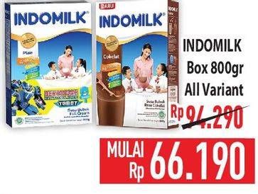 Promo Harga Indomilk Susu Bubuk All Variants 800 gr - Hypermart