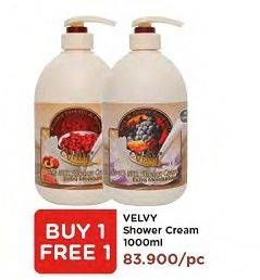 Promo Harga VELVY Shower Cream All Variants 1000 ml - Watsons