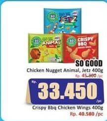 Promo Harga So Good Chicken Nugget Animal, Jets 400 gr - Hari Hari