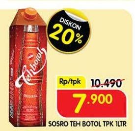 Promo Harga Sosro Teh Botol 1000 ml - Superindo