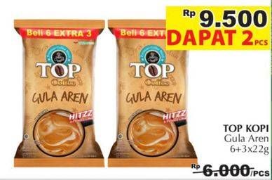 Promo Harga Top Coffee Gula Aren per 9 sachet 22 gr - Giant