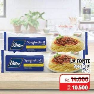 Promo Harga LA FONTE Spaghetti 11 450 gr - Lotte Grosir