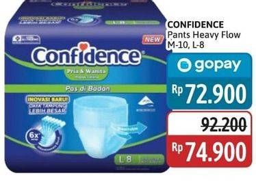 Promo Harga Confidence Adult Diapers Heavy Flow L8, M10 8 pcs - Alfamidi