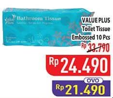 Promo Harga Value Plus Toilet Tissue Embossed 10 roll - Hypermart
