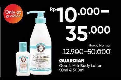 Promo Harga GUARDIAN Goats Milk Hand Body Lotion 50 ml - Guardian