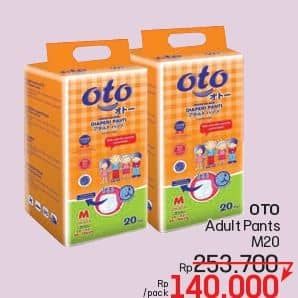 Promo Harga OTO Adult Diapers Pants M20 20 pcs - LotteMart