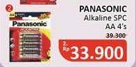 Promo Harga PANASONIC Alkaline Battery SPC AA 4 pcs - Alfamidi