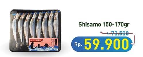 Ikan Shisamo 150 gr Diskon 18%, Harga Promo Rp59.900, Harga Normal Rp73.500