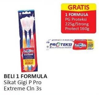Promo Harga FORMULA Sikat Gigi Extreme Clean Soft 3 pcs - Alfamart