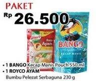 Promo Harga BANGO Kecap Manis 550ml + ROYCO Penyedap Rasa Ayam 230gr  - Giant