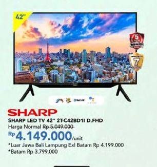 Promo Harga SHARP 2T-C42BD1i | LED TV 42"  - Carrefour