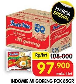 Promo Harga INDOMIE Mi Goreng per 40 pcs 85 gr - Superindo