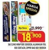 Promo Harga 365 Cling Wrap/Aluminium Foil/Zipper Box  - Superindo