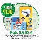 Sweety Bronze Pants + Cussons Baby Wipes + Alfamart Facial Tissue (Pak Said 4)