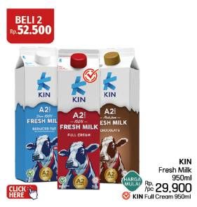 Promo Harga KIN Fresh Milk 950 ml - LotteMart