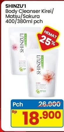 Promo Harga Shinzui Body Cleanser Kirei, Matsu, Sakura 420 ml - Indomaret
