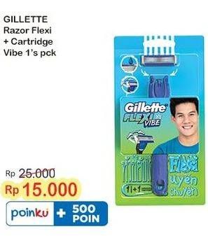 Promo Harga Gillette Flexi Vibe 3 pcs - Indomaret