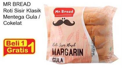 Promo Harga MR BREAD Roti Sisir Klasik Cokelat, Margarin Gula 120 gr - Indomaret