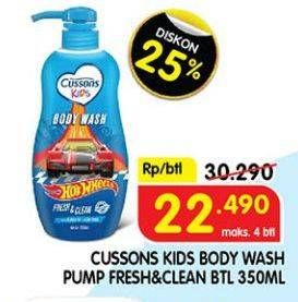 Promo Harga CUSSONS KIDS Body Wash Fresh Clean 350 ml - Superindo