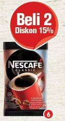 Promo Harga Nescafe Classic Coffee per 2 sachet 50 gr - Carrefour