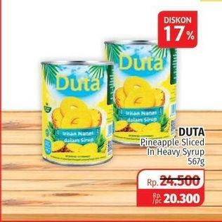 Promo Harga DUTA Pineapple Sliced 567 gr - Lotte Grosir