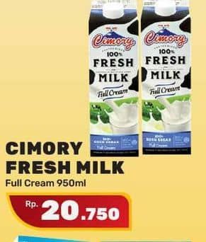 Promo Harga Cimory Fresh Milk Full Cream 950 ml - Yogya