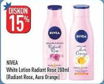 Promo Harga NIVEA Body Lotion Radiant Rose, Aura Orange 200 ml - Hypermart