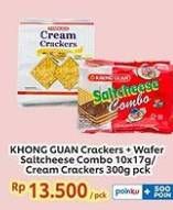 KHONG GUAN Crackers + Wafer Saltcheese Combo 10x17g/Cream Crackers 300g pck