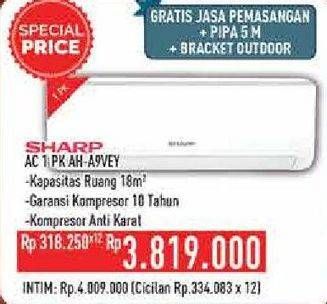 Promo Harga SHARP AH-A9VEY - AC 1PK  - Hypermart