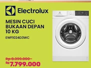 Promo Harga Electrolux EWF1024D3WC Mesin Cuci Front loading 10 Kg  - COURTS