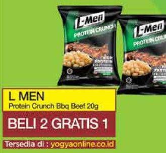 Promo Harga L-MEN Protein Crunch BBQ Beef 20 gr - Yogya