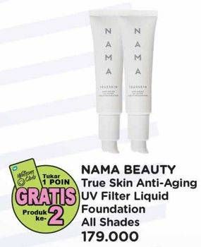 Promo Harga NAMA Beauty Trueskin Anti-Aging UV Filter Liquid Foundation All Variants 1 pcs - Watsons