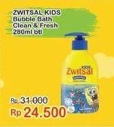 Promo Harga Zwitsal Kids Bubble Bath Clean Fresh Blue 280 ml - Indomaret